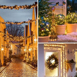 Solar String Lights 104Ft Copper Wire 300 LEDs