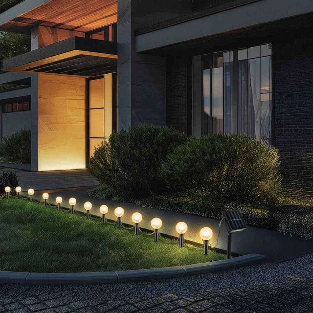Solar String Lights Warm White IP65 Waterproof 8 Modes
