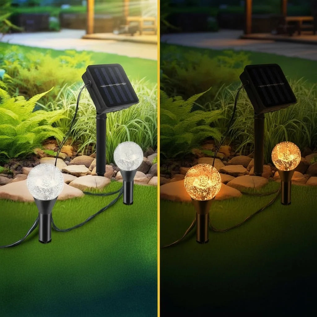Solar String Lights Warm White IP65 Waterproof 8 Modes