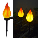 Solar Torch Light Flickering Flame Dusk-To-Dawn