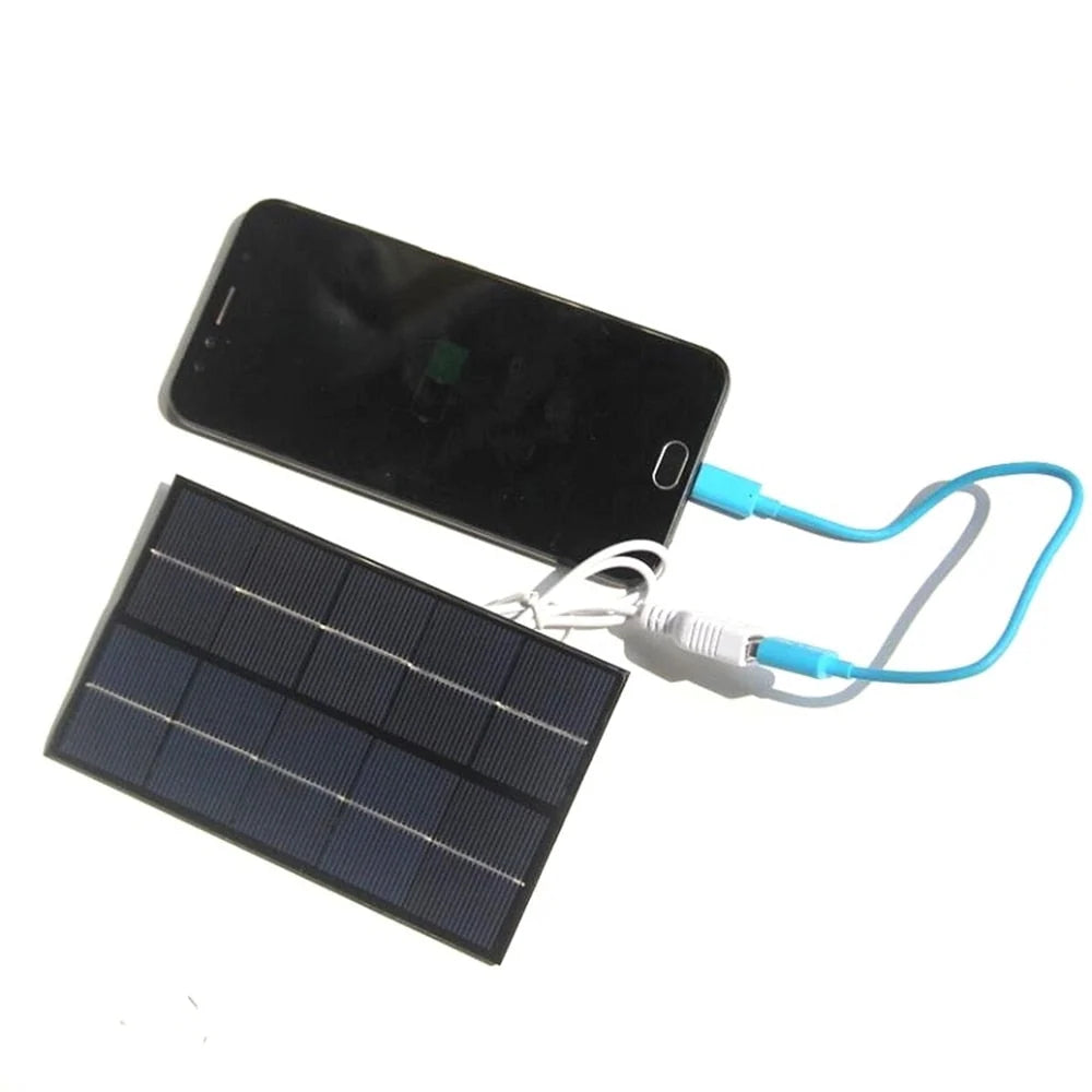 Solar USB Charger Panel 5W Portable Low-Light Performance