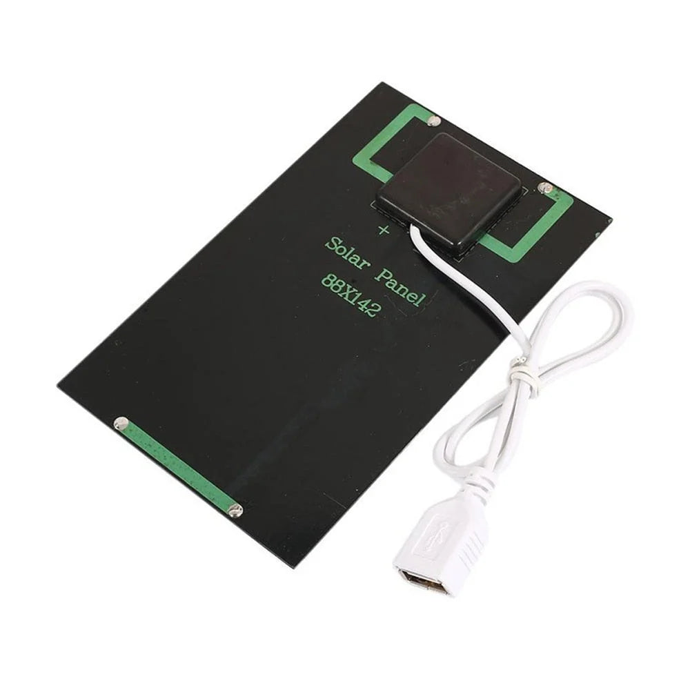 Solar USB Charger Panel 5W Portable Low-Light Performance