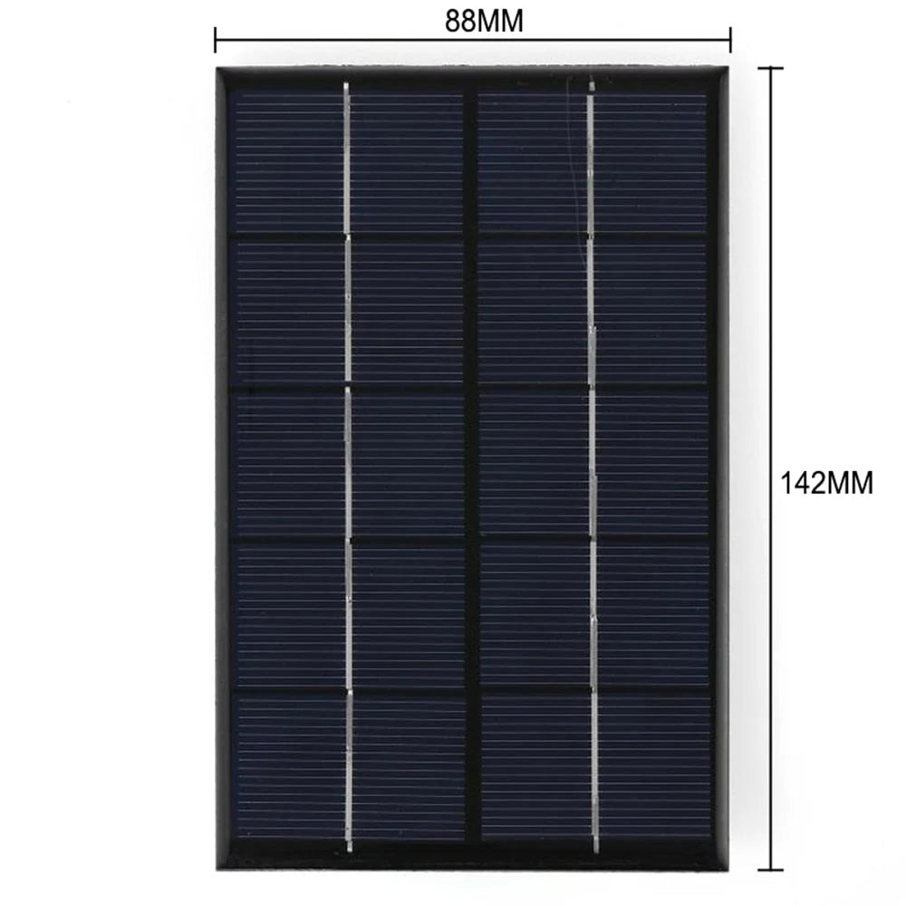 Solar USB Charger Panel 5W Portable Low-Light Performance