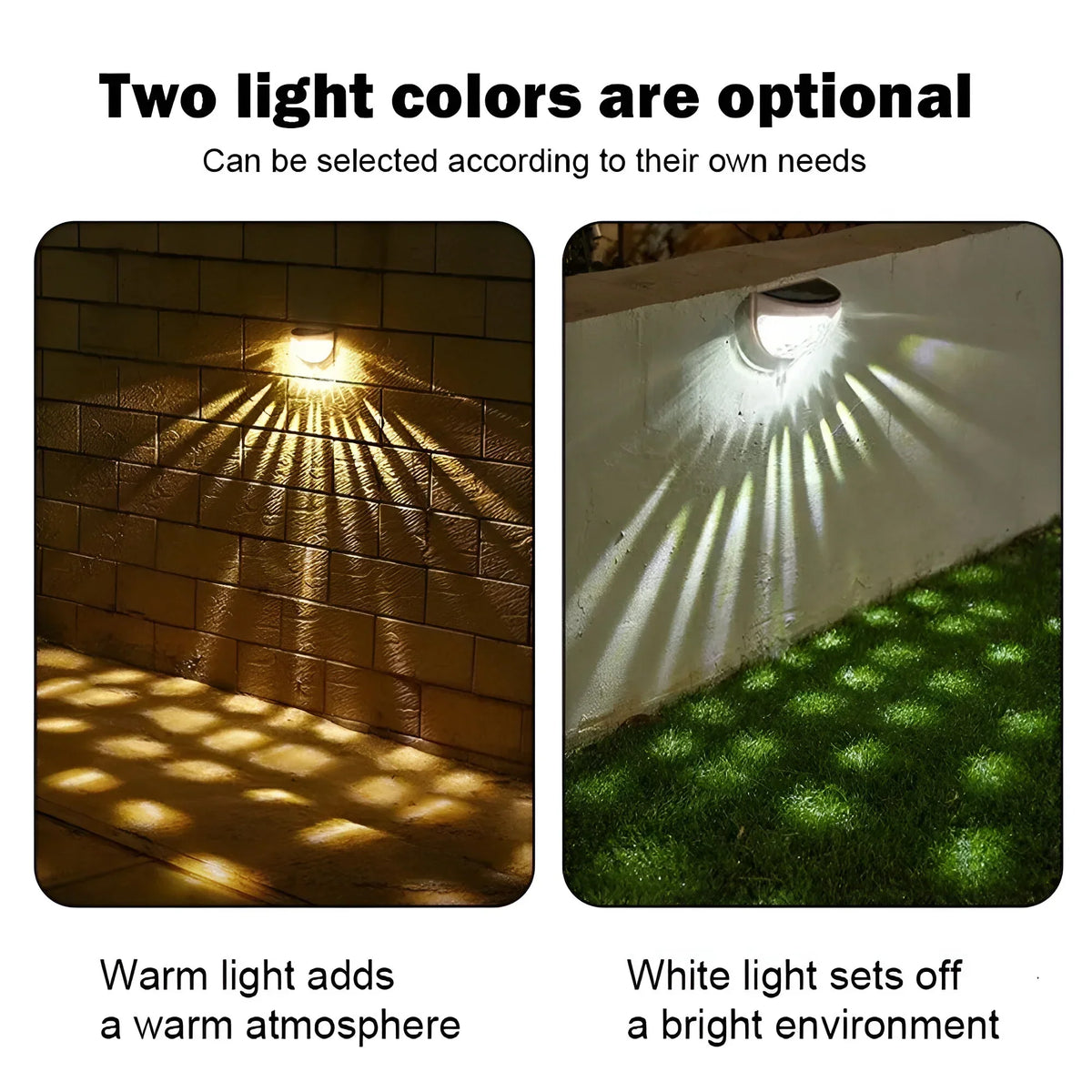 Solar Wall Light Dusk-To-Dawn Sensor IP65 Waterproof