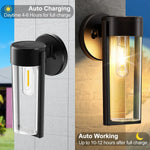 Solar Wall Light Warm LED Dusk-To-Dawn IP65