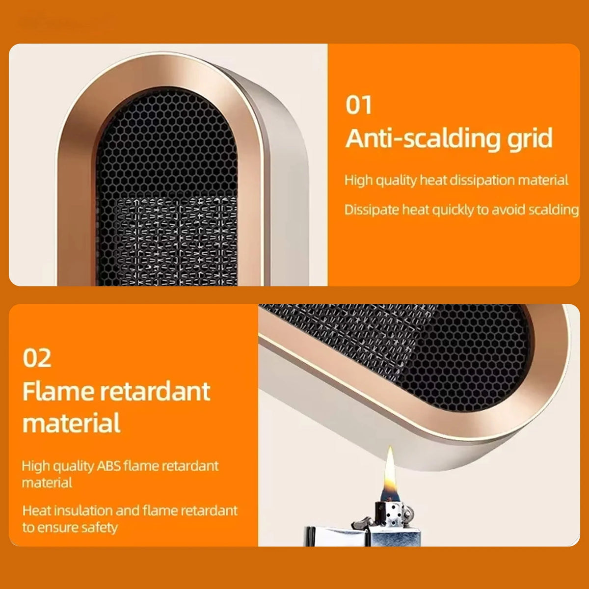 Space Heater Compact Portable Quiet Overheat Protection