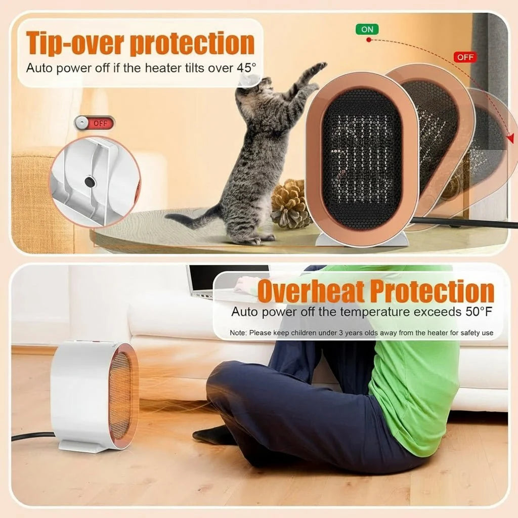 Space Heater Mini PTC Ceramic Overheat Protection