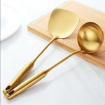 Spatula & Ladle Set Stainless Steel Rust-Resistant 15-Inch