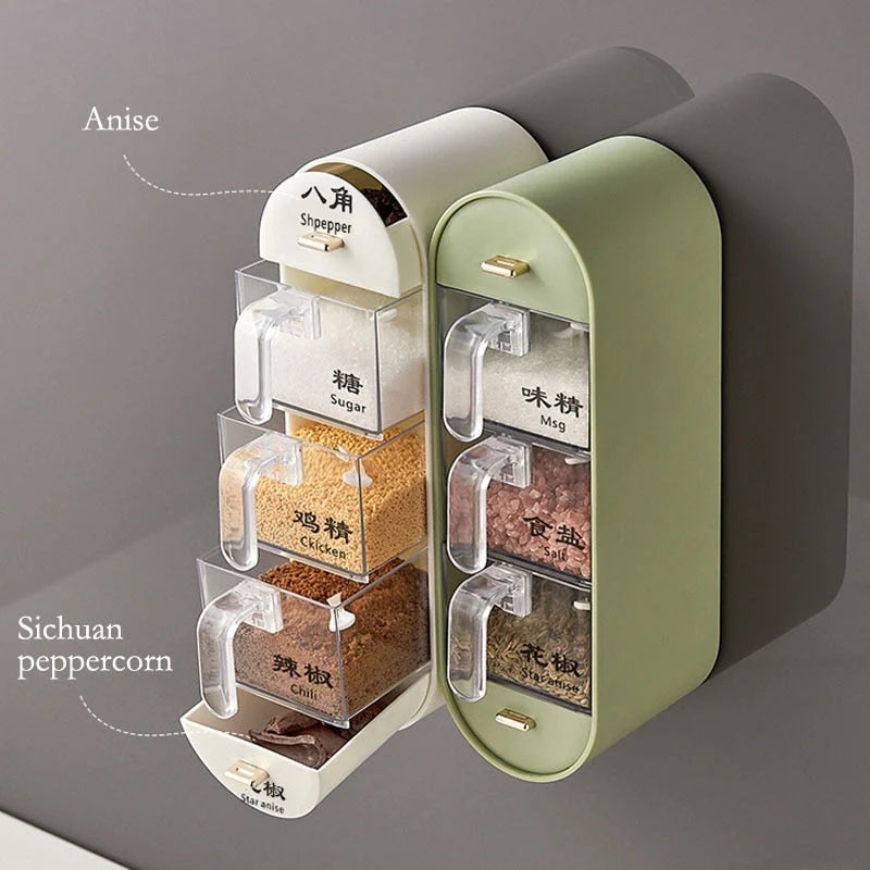 Spice Organizer Wall-Mounted Space-Saving