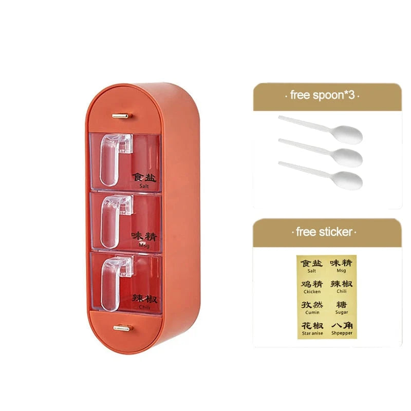 Spice Organizer Wall-Mounted Space-Saving