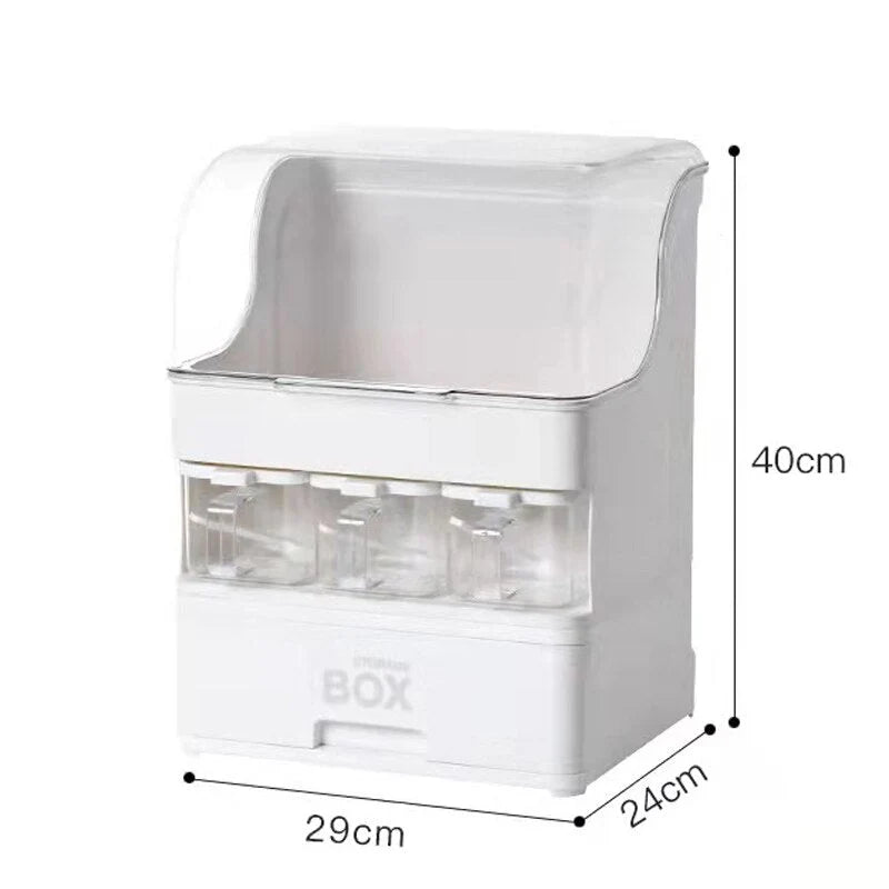 Spice Rack Organizer Double-Tier Space-Saving Kitchen Storage