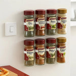 Spice Rack Wall-Mounted Self-Adhesive Space-Saving