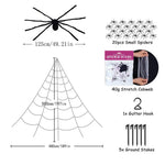 Spider Web Decoration Kit Stretchable With Giant Spider