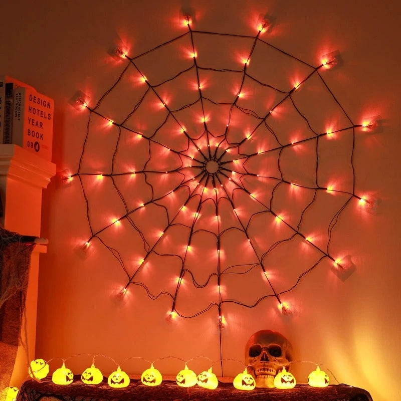 Spider Web Lights 70 LED Multi-Color USB & Battery Powered
