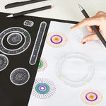 Spirograph Set 22 Piece Transparent Templates & 15 Gears