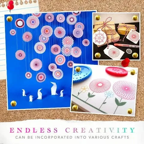 Spirograph Set 22-Piece Transparent Templates & Gears