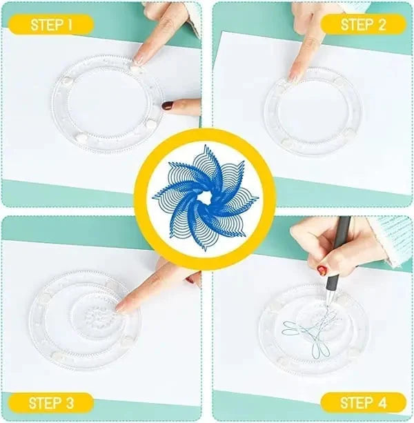 Spirograph Set 22-Piece Transparent Templates & Gears