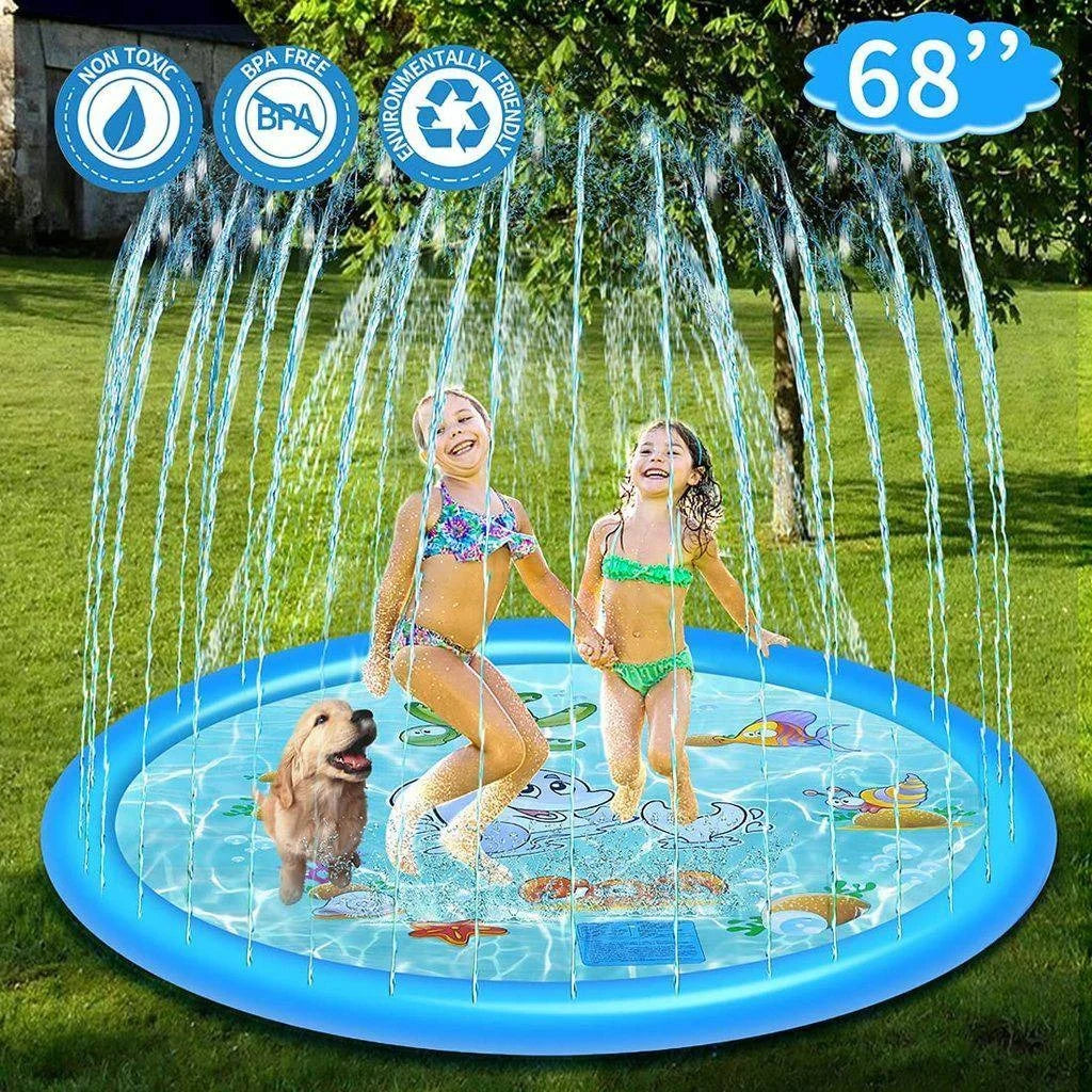 Splash Pad 68 Inch Adjustable Spray Shallow & Safe