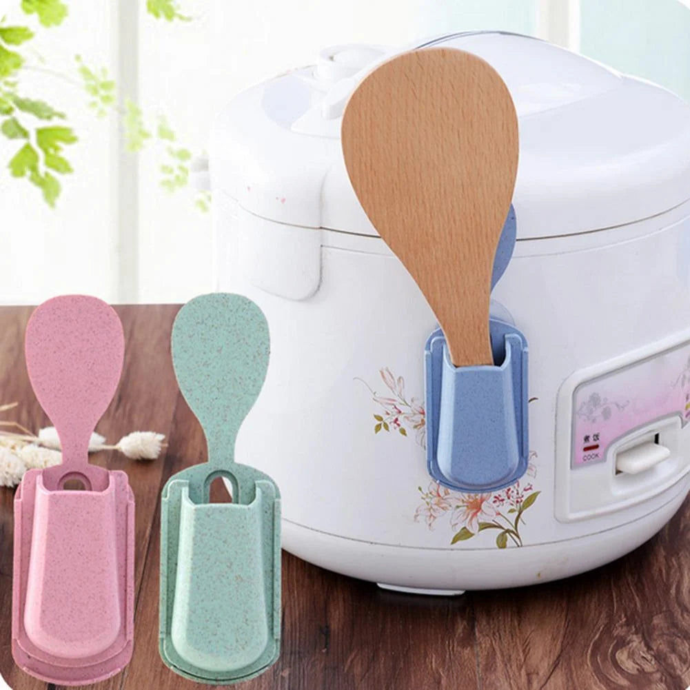 Spoon Holder Wall-Mounted Silicone Rice Paddle Included