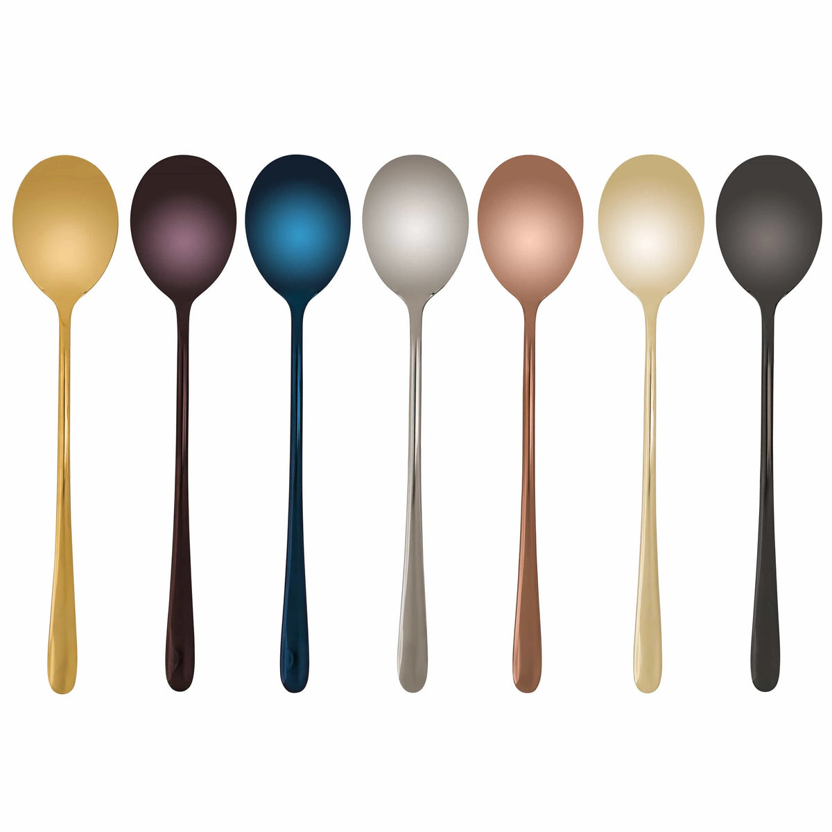 Spoon Set Plated Stainless Steel 8 or 12 Piece Sets