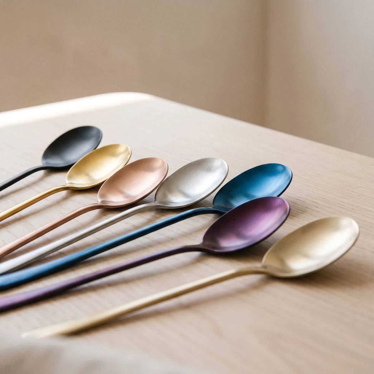 Spoon Set Plated Stainless Steel 8 or 12 Piece Sets