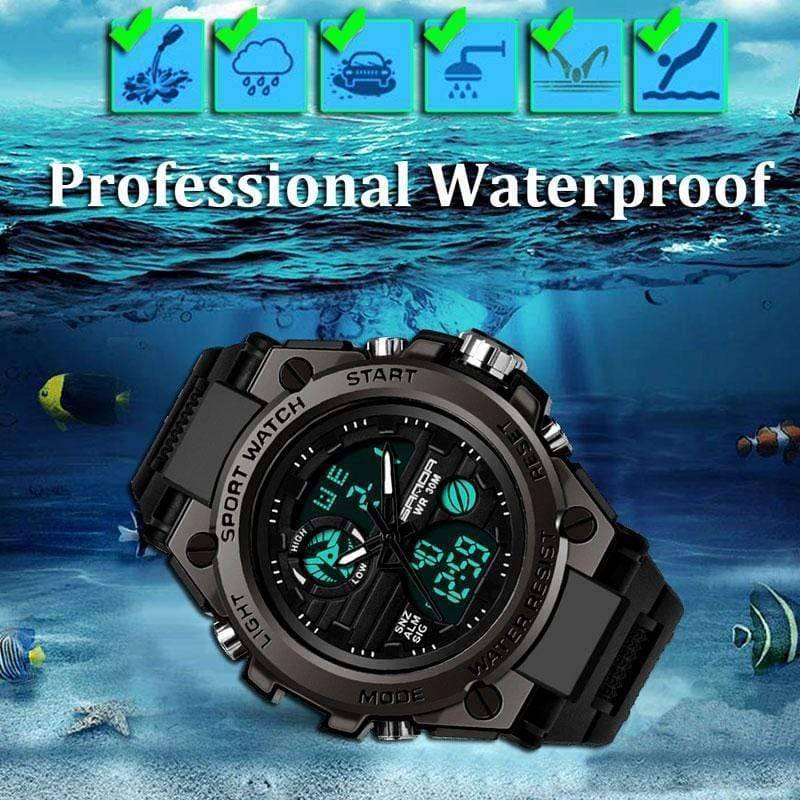 Sport Watch Water-Resistant 3 Bar Durable Lightweight