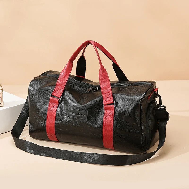 Sports Duffel Bag Durable Fabric Spacious Interior Padded Handles