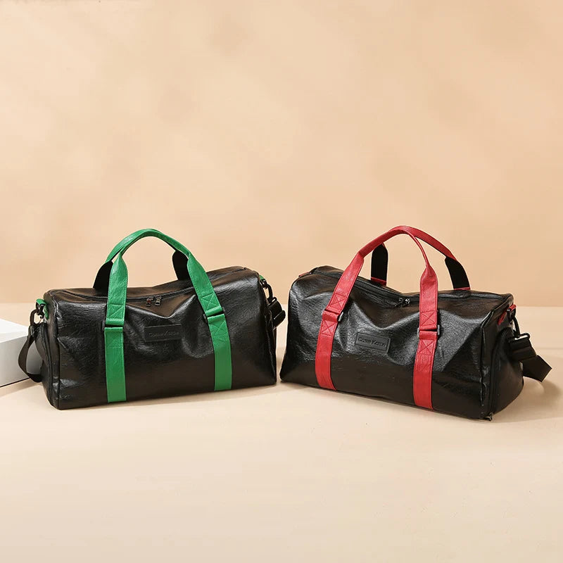 Sports Duffel Bag Durable Fabric Spacious Interior Padded Handles