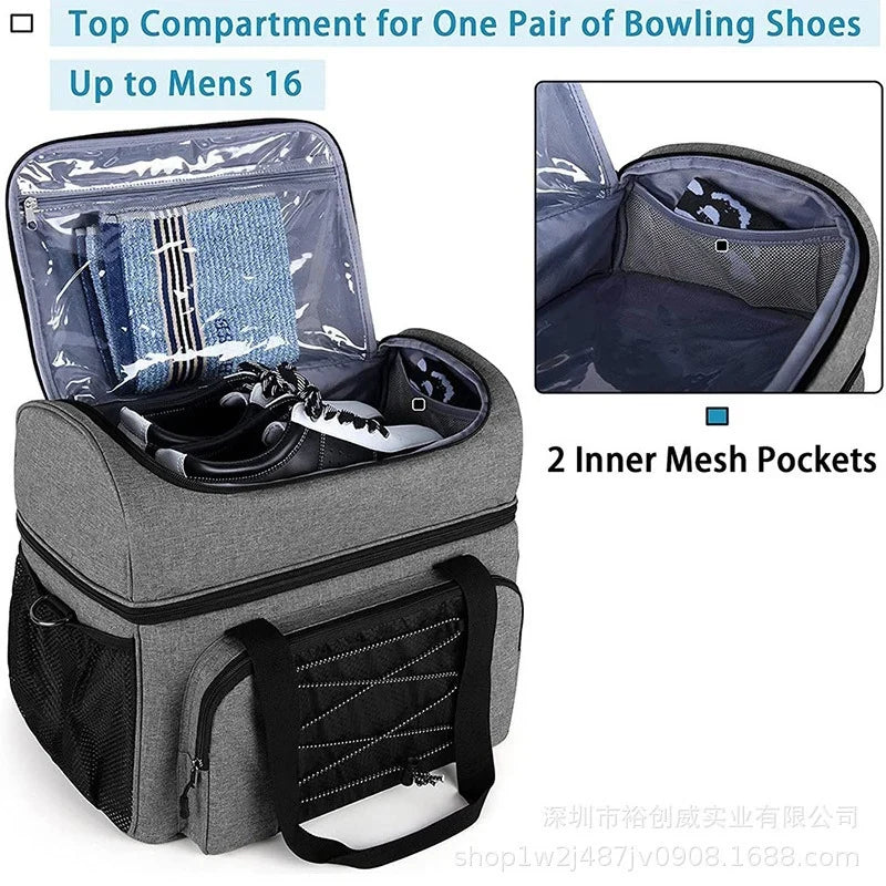Sports Duffel Bag Insulated Water-Resistant Fits Bowling Balls