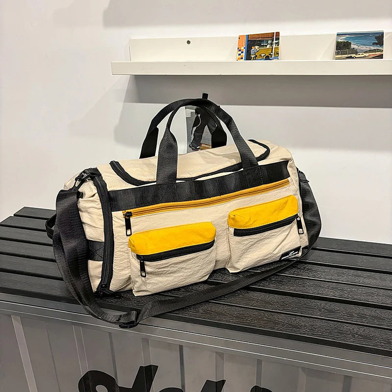 Sports Duffel Bag Multi-Pocket Tear-Resistant Fabric