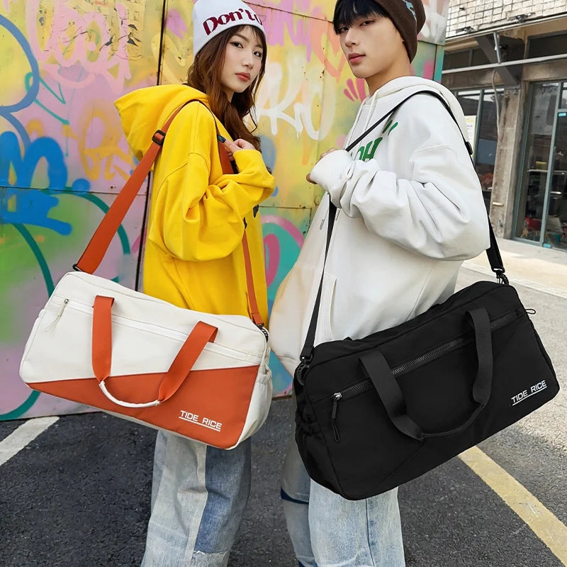 Sports Duffel Bag Spacious Water-Resistant Multiple Pockets