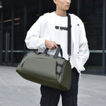Sports Duffel Bag Sturdy Fabric Multiple Compartments & Adjustable Strap