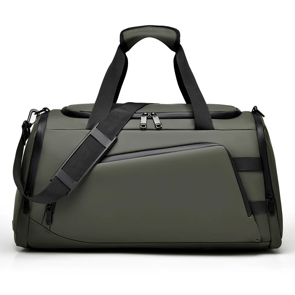 Sports Duffel Bag Sturdy Fabric Multiple Compartments & Adjustable Strap