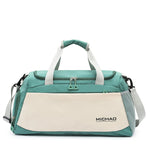 Sports Duffel Bag Water-Resistant Fabric Spacious Multiple Pockets