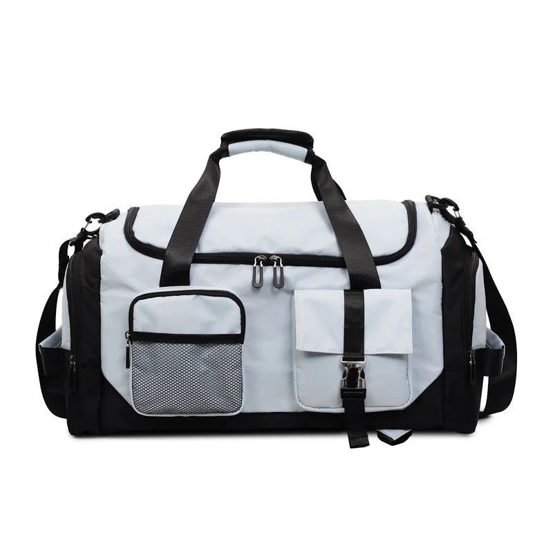 Sports Duffel Bag Water-Resistant Multi-Pocket & Padded Handles