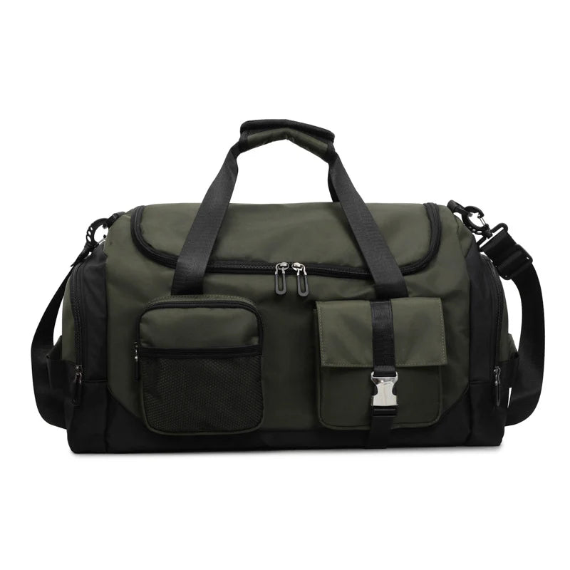 Sports Duffel Bag Water-Resistant Multi-Pocket & Padded Handles