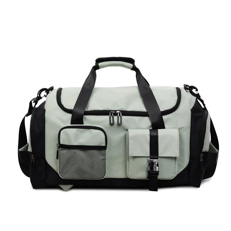 Sports Duffel Bag Water-Resistant Multi-Pocket & Padded Handles