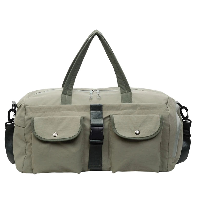 Sports Duffel Bag Water-Resistant Multiple Compartments Adjustable Padded Strap