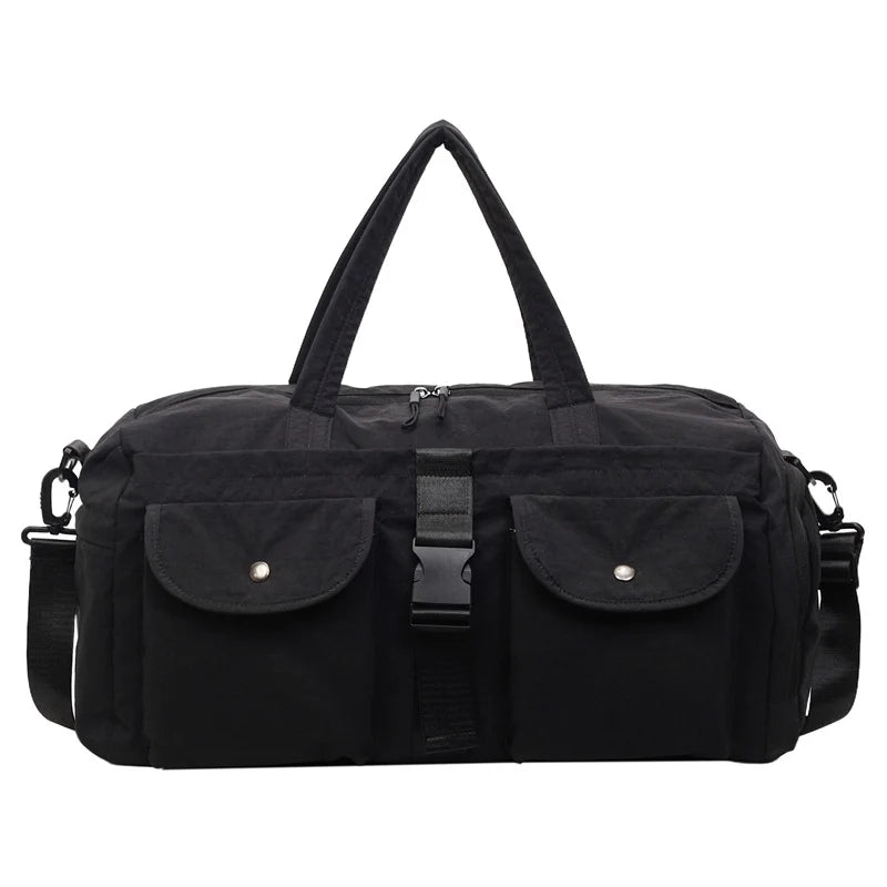 Sports Duffel Bag Water-Resistant Multiple Compartments Adjustable Padded Strap