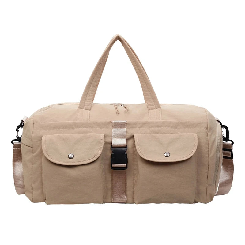 Sports Duffel Bag Water-Resistant Multiple Compartments Adjustable Padded Strap