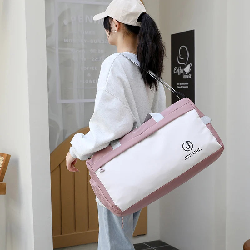 Sports Duffel Bag Water-Resistant Multiple Pockets & Adjustable Strap