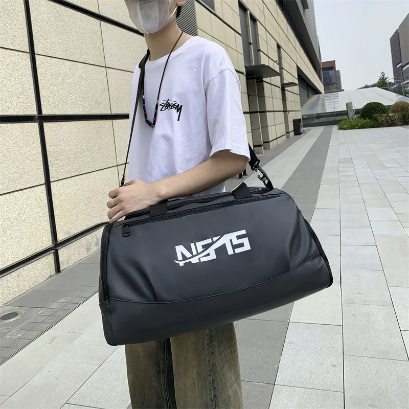 Sports Duffel Bag Water-Resistant Multiple Pockets & Detachable Strap