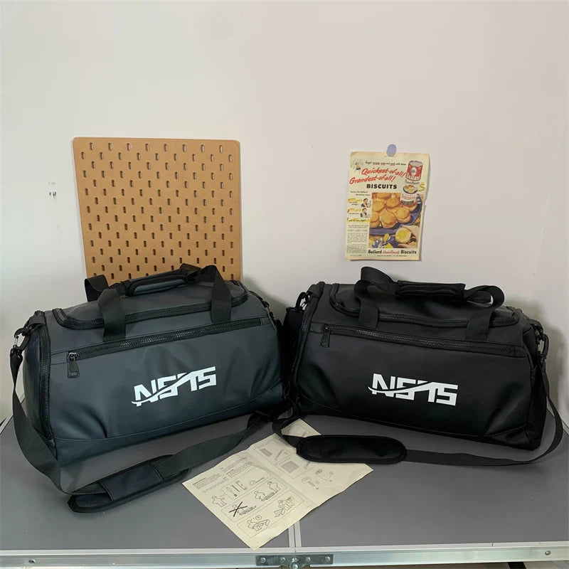 Sports Duffel Bag Water-Resistant Multiple Pockets & Detachable Strap