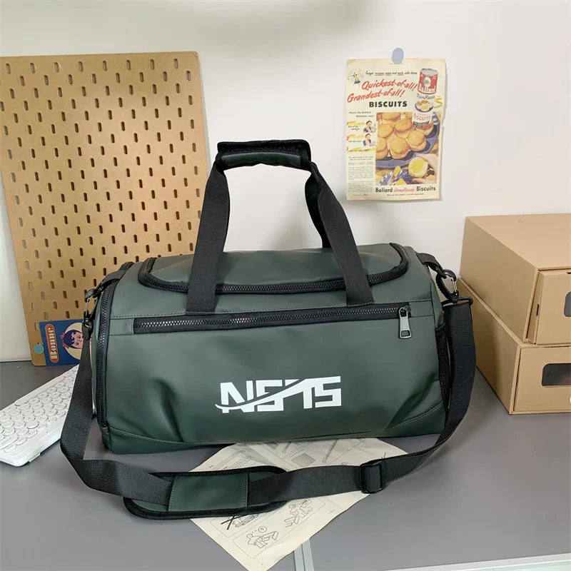 Sports Duffel Bag Water-Resistant Multiple Pockets & Detachable Strap