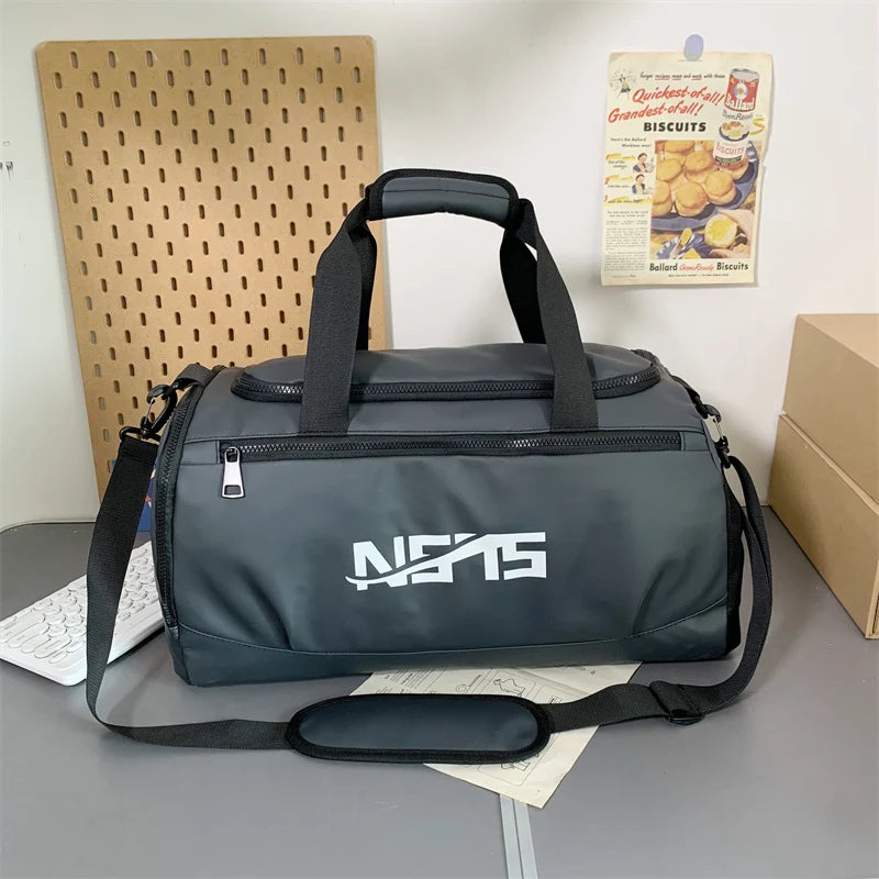 Sports Duffel Bag Water-Resistant Multiple Pockets & Detachable Strap