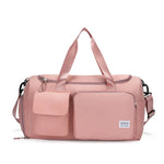 Sports Duffel Bag Water-Resistant Multiple Zippered Pockets Adjustable Strap