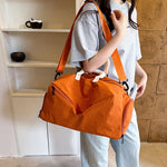 Sports Duffle Bag Large Capacity Multiple Compartments & Padded Handles