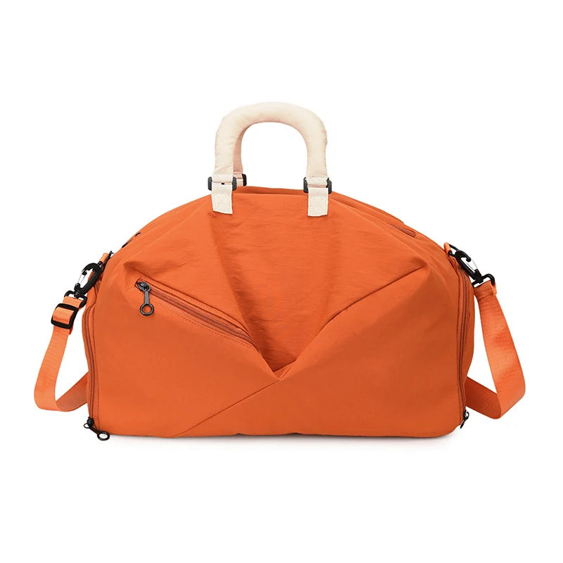 Sports Duffle Bag Large Capacity Multiple Compartments & Padded Handles