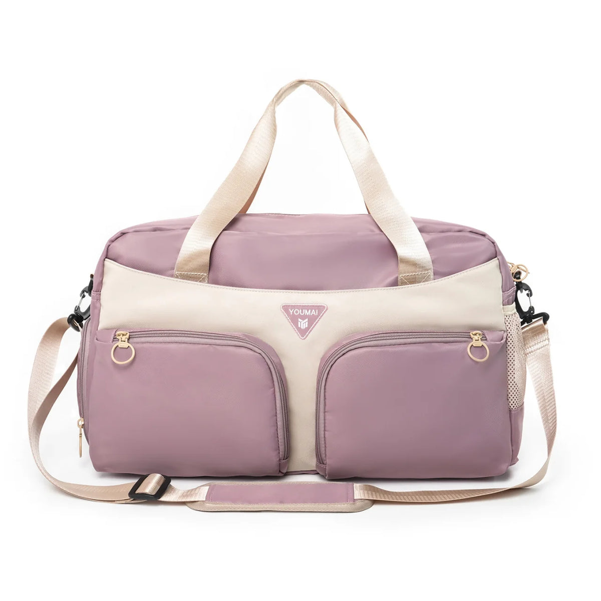 Sports Duffle Bag Water-Resistant Multi-Pocket Adjustable Strap