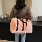 Sports Duffle Bag Water-Resistant Multi-Pocket Shoe Compartment